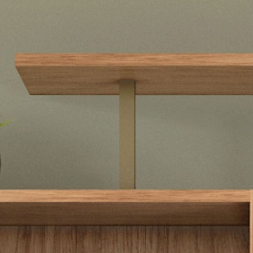 Detalle de tubo de MDF.