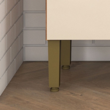 Patas de plástico de 17cm y altura regulable.