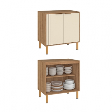 CV103 <br> Balcão 80cm com tampo e 2 portas. <br> 850mm x 800mm x 500mm