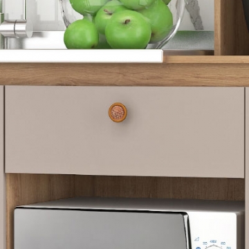  1 cajón con guías telescópicas.