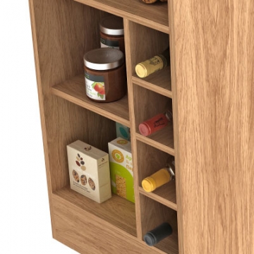 1 porta com prateleira interna.