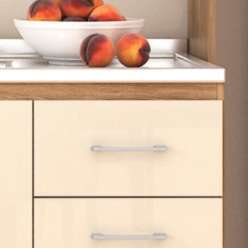 1 cajón con guía metálica.