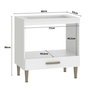 Balcón para horno con 1 cajón