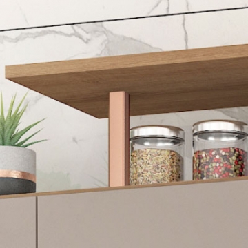 Detalle en tubo MDF.