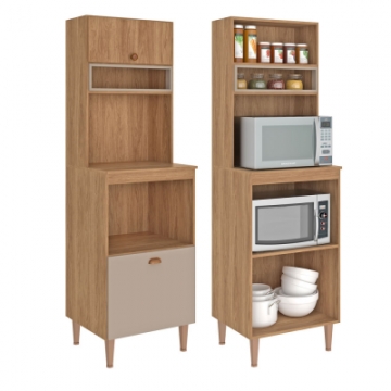 1802 <br>  Kit duplo 60cm para fornos com nicho e 2 portas. <br> 1980mm x  604mm x 520mm