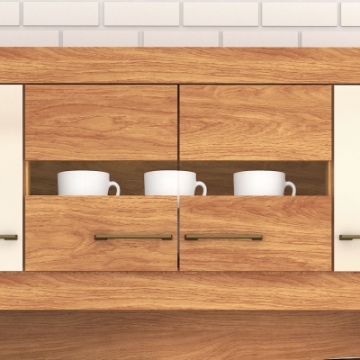 2 puertas con cristal.