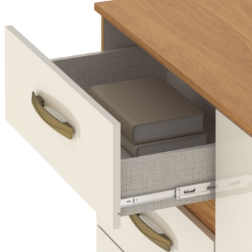 4 gavetas com corrediças telescópicas 35cm.