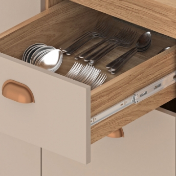 Corrediças telescópicas.