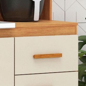 1 cajón con guías telescópicas.